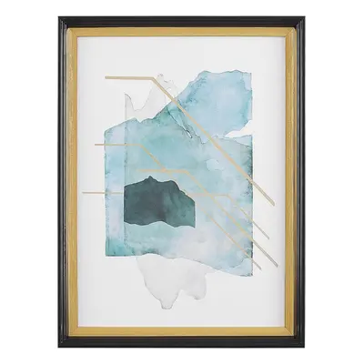 Framed Wall Print TOUBA Rectangular x cm Abstract Blue