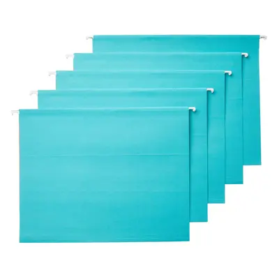 Amazon Basics Hanging File Folders Letter Size Aqua 25-Pack