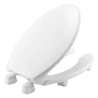 BEMIS 2L215OT Medic-Aid 2"" Lift Raised Open Front Toilet Seat with Cover ELONGATED Long Lasting