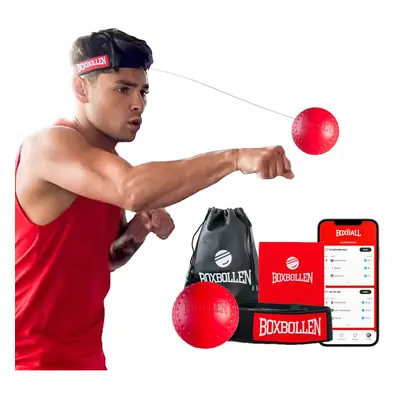 Boxbollen Original, App Used by Celebrities MMA Gear Boxing Ball Boxing Reflex Ball with Adjusta