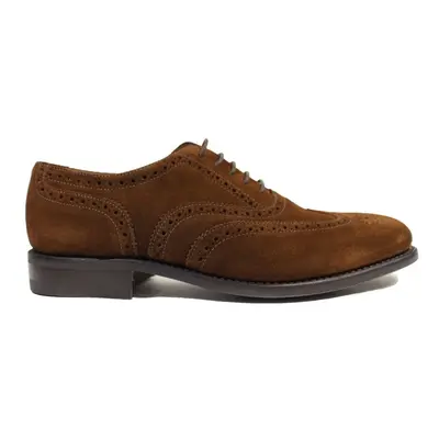 (9 (Adults')) 302SRG Brown Suede Leather Mens Oxford Brogue Shoes