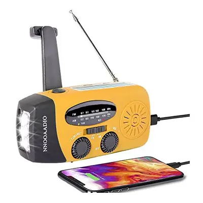 Wind Up Solar Radio, Survival Hand Crank Dynamo AM/FM Emergency Weather Radio, with Rechargeable