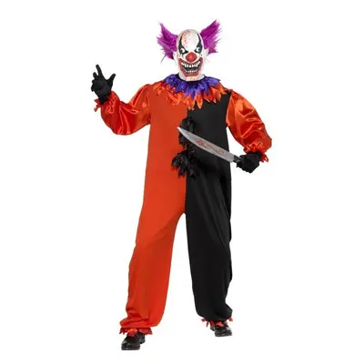 Smiffy's Adult Men's Cirque Sinister Scary Bo Bo The Clown Costume, Jumpsuit