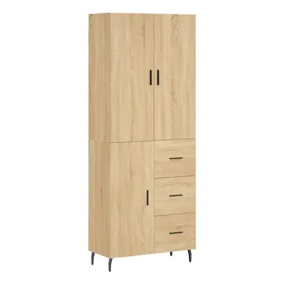 (sonoma oak, door drawers) vidaXL Highboard Sideboard Storage Cabinet Side Cabinet White Enginee