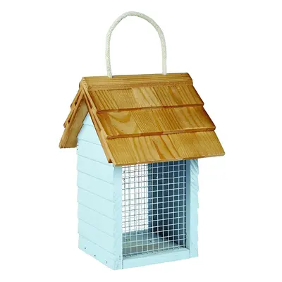 Gardman Beach Hut Peanut Seed Feeder, Made From Timber, Green/Blue, Pack, 20cm