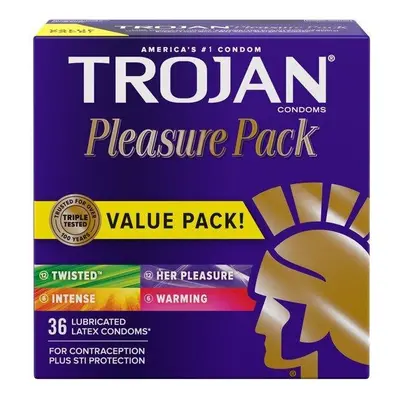 Trojan Pleasure Variety Pack Lubricated Condoms - Count