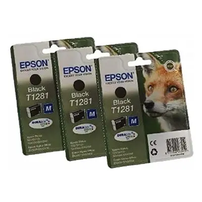 Epson T1281 Original Ink Cartridge, Black (Pack of 3), Genuine, Amazon Dash Replenishment Ready