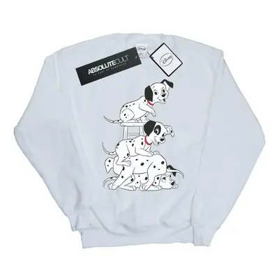 (XXL, White) Disney Mens Dalmatians Chair Sweatshirt