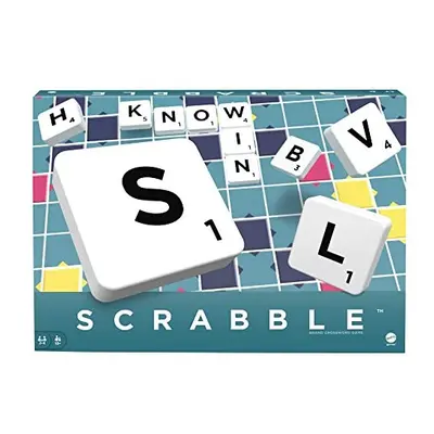 Mattel Games Scrabble, English Version, Original Classic - Crossword Board Game, Players, Includ