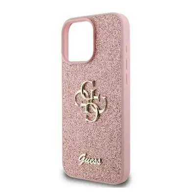 Guess Fixed Glitter Big 4G Logo Case for iPhone Pro 6.3" Pink