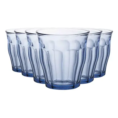 Duralex Picardie Glass Juice Water Tumblers Glasses Set Blue 250ml x12