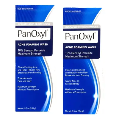 PANOXYL ACNE FOAMING WASH 5.5 oz (Pack of 2) (Packaging may vary)