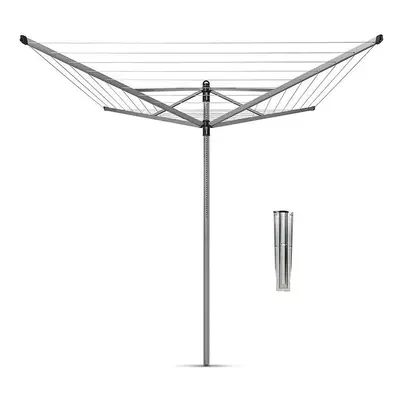 Brabantia Lift-O-Matic Rotary Washing Line Including Metal Soil Spear - Meters