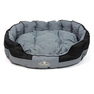 Waterproof Round Dog Bed in Grey/Black Actiaspet