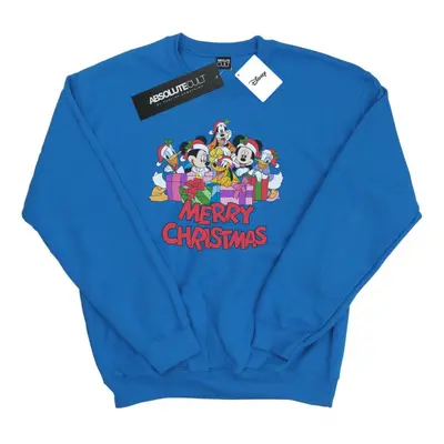 (XL, Royal Blue) Disney Mens Mickey Mouse And Friends Christmas Sweatshirt