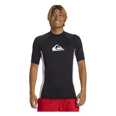 (M, Black) Quiksilver Mens Everyday Short Sleeve UV Protect Surf Surfing Rash Guard Vest