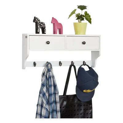 SoBuy FRG178-W, Wall Coat Rack Wall Shelf Wall Cabinet Wall Storage