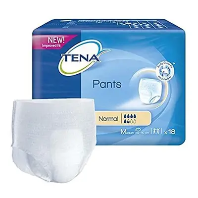 TENA Normal Incontinence Pull-Ups Pant, Medium Size (Pack of 18)