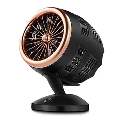 (Gold) USB Creative Hawkeye Turbo Fan Mini Fan Double-blade Fan Air Cooler Two Speed Control Coo