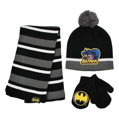 Disney Disney Boys' Winter Accessory Hat and Mittens Batman Toddler B