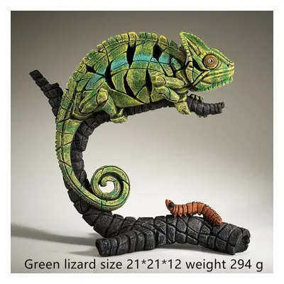 (Lizard) New Trends Contemporary Nordic Style Animal Sculpture Home Decoration Lion Tiger Bust O