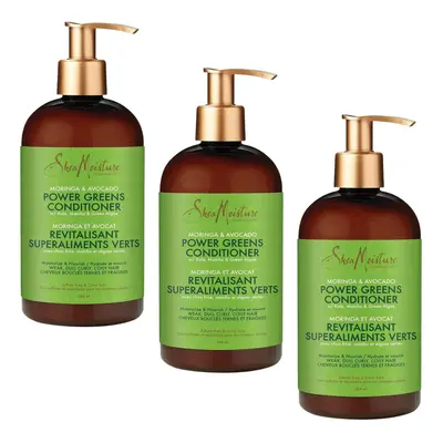 3x Shea Moisture Moringa & Avocado Power Greens Conditioner 384ml