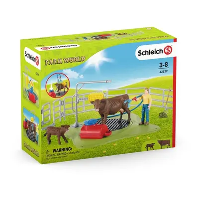 Schleich Multicolour Happy Cow Wash Playset