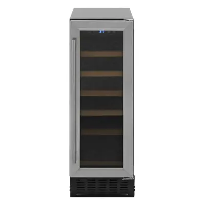 30cm Freestanding Wine Cooler : Stainless Steel