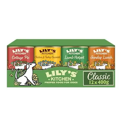 Lily's Kitchen Natural Adult Wet Dog Food Tins Classic Dinners Variety Pack x 400g