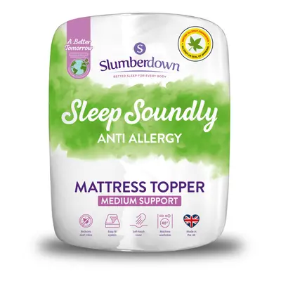 (Anti Allergy, King) Slumberdown Sleep Soundly Rebound Mattress Topper UK Made