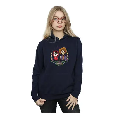 (L, Navy Blue) Disney Womens/Ladies Coco Miguel And Hector Hoodie