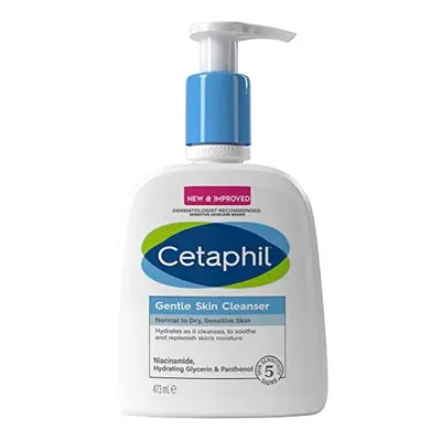 Cetaphil Gentle Skin Cleanser, Face & Body Wash, 473ml, For Normal To Dry Sensitive Skin, With N