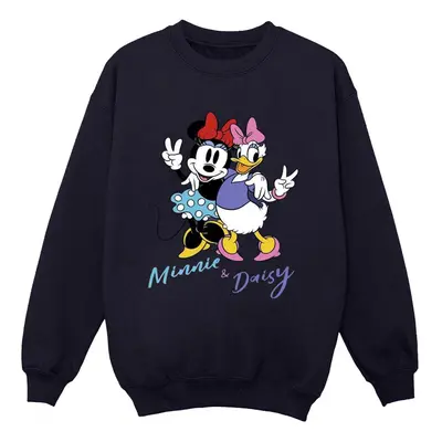 (L, Navy Blue) Disney Mens Minnie Mouse And Daisy Sweatshirt