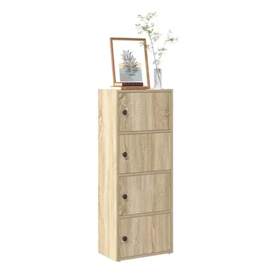 vidaXL Bookcase Sonoma Oak 40x24x102 cm Engineered Wood