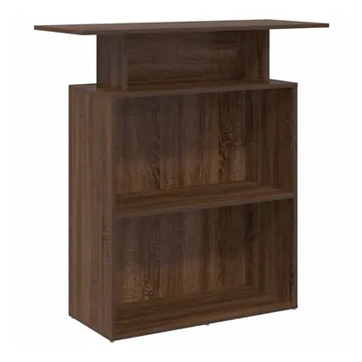 (brown oak) vidaXL Reception Desk Salon Reception Counter Desk Front Desk Engineered Wood