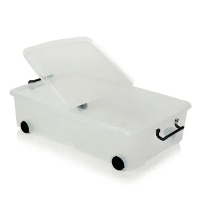 Strata Litre Storemaster Plastic Smart Box with Wheels and Clip-on