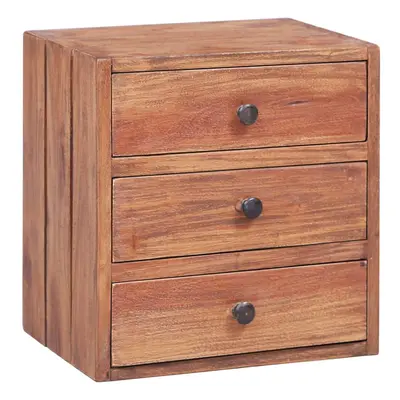 vidaXL Bedside Cabinet with Drawers Nightstand Bed Table Solid Mahogany Wood