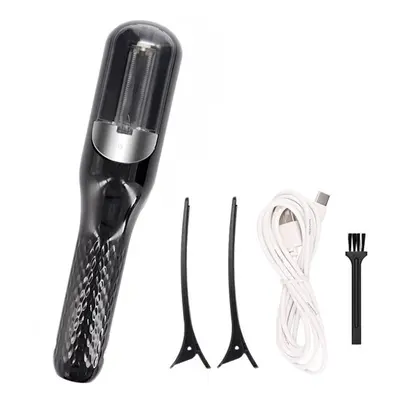 (Black) Automatic Hair Split End Trimmer For Damage Repair Usb - Rechargeable