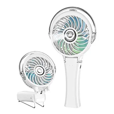 HandFan Personal Fan Handheld Water Misting Fan with Colorful Nightlight Mini USB Desk Fan 2000m