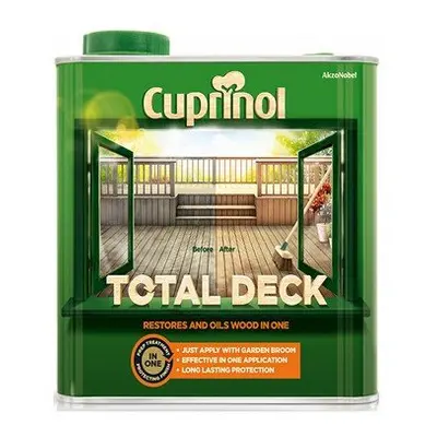 Cuprinol CUPTDC25L Total Deck Restore & Oil Wood Clear 2.5 Litre