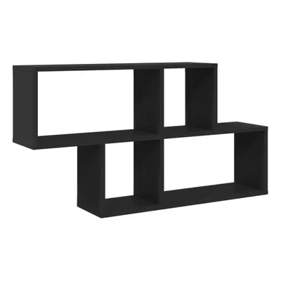 (black) vidaXL Wall Shelf Floating Shelf Wall Storage Shelf Wall Rack Engineered Wood