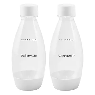 SodaStream 0.5L Twin Pack Dishwasher Safe Slim Bottle (White)