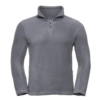 (XL, Convoy Grey) Russell Mens Quarter Zip Fleece Top