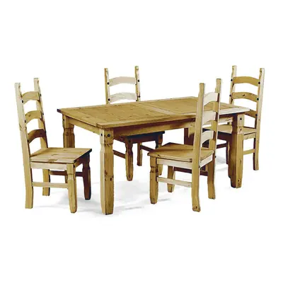 Corona Dining Table and Chairs Small Extending Set Pine Furniture