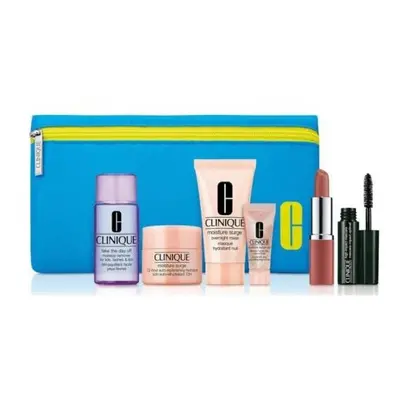 Clinique Piece Gift Set + Blue Makeup Purse