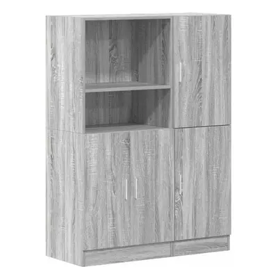 (grey sonoma) vidaXL Kitchen Cabinet Set Piece Storage Cabinet Cupboard Engineered Wood