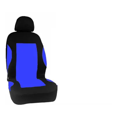 (Blue) Front Car Auto Seat Cushion Cover Protective Seat Headrest Covers Universal