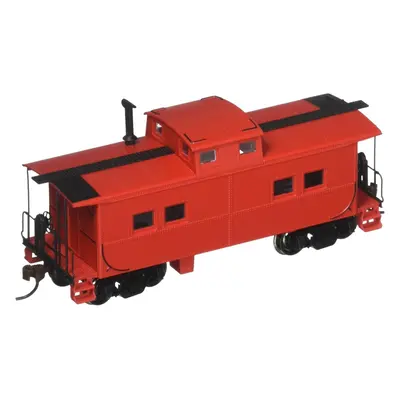 Bachmann Trains Painted Unlettered Caboose Red Northeast Steel Caboose HO Scale Silver