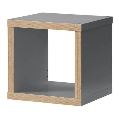 Ikea KALLAX Shelving unit, grey/wood effect42x42 cm