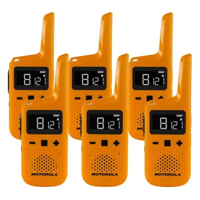 (Six) Motorola T72 PMR Weatherproof IP54 Walkie Talkie